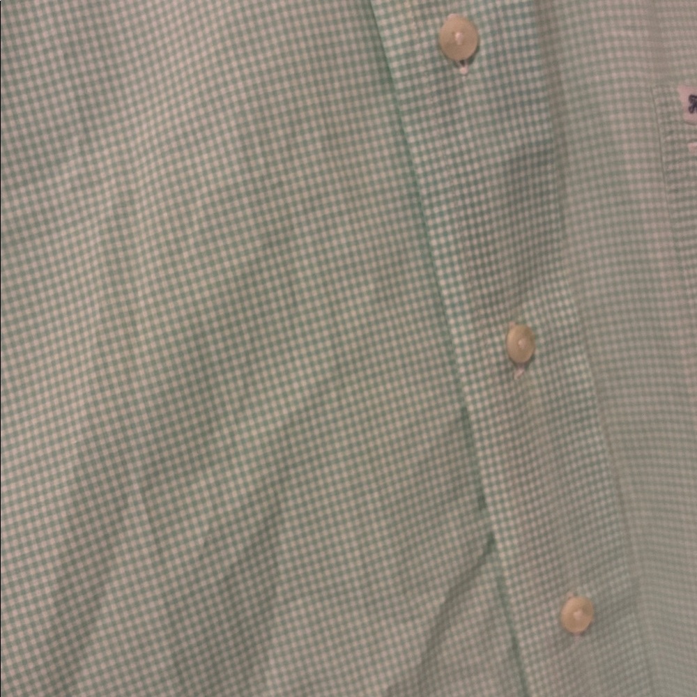 Faconnable button down small check Easter spring … - image 4